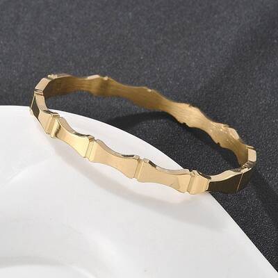 Bamboo Joint 304 Stainless Steel Bangles for Women