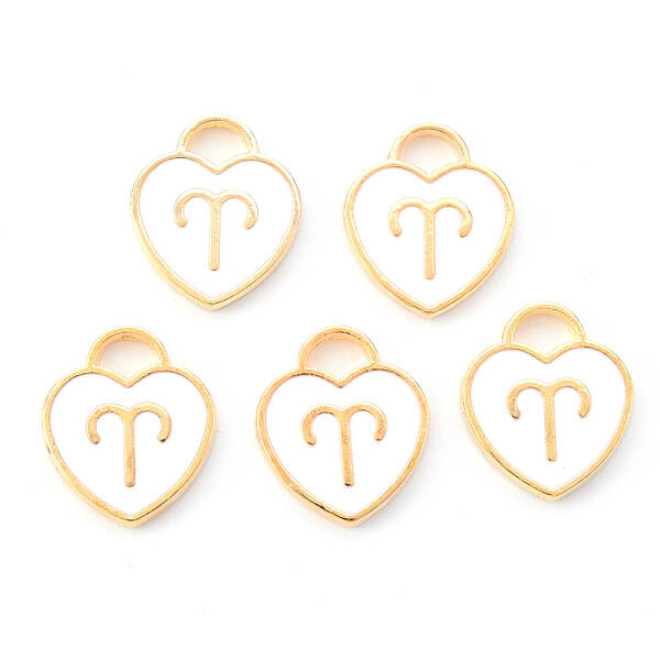 Light Gold Plated Alloy Enamel Pendants