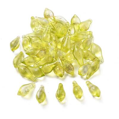 Handmade Gold Sand Lampwork Beads