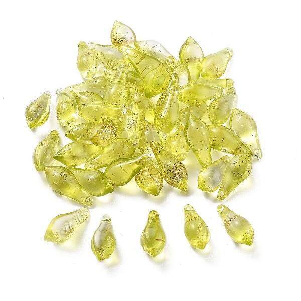 Handmade Gold Sand Lampwork Beads