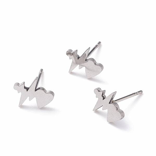 Tarnish Resistant Unisex 304 Stainless Steel Stud Earrings