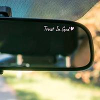 Letter & Heart Pattern Car Rearview Mirror Sticker, 2 Counts Self-adhesive Car Mirror Decal, Car Exterior Decoration Accessor...