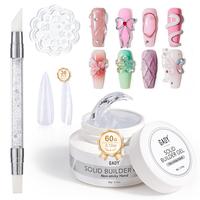 GAOY 60g Solid Builder Gel for Nails, Non-Sticky Hand Hard Gel, 3D Sculpting Gel for Nail Art Sculpture Carving Modeling and ...