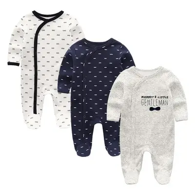 Newborn Baby Clothing Soft And Comfortable 3-piece Combination Package Autumn And Winter Long Sleeved Jumpsuit For boys and g...