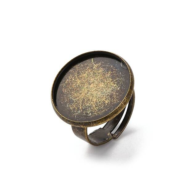 Brass Adjustable Ring Blank Base Cabochon Setting Components