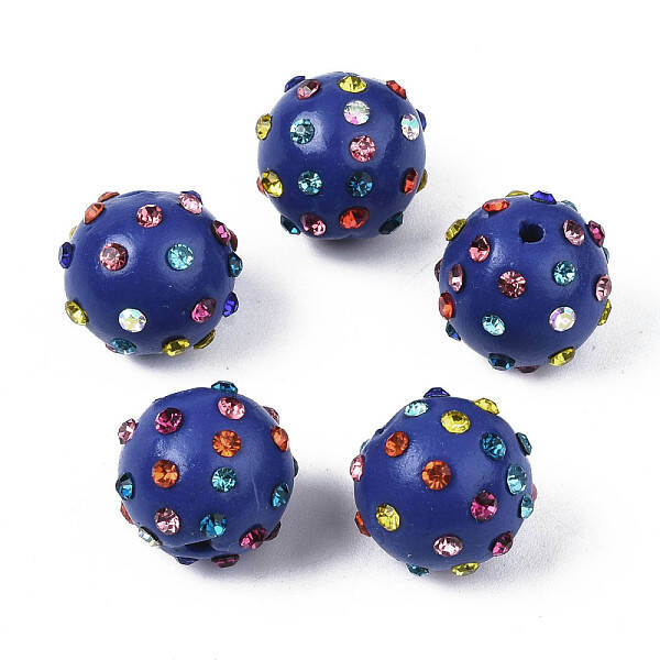Polymer Clay Rhinestone Beads