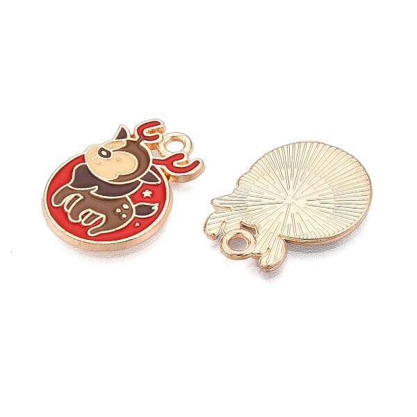 Christmas Theme Alloy Enamel Pendants