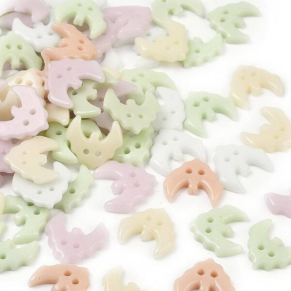 2-Hole Glass Buttons