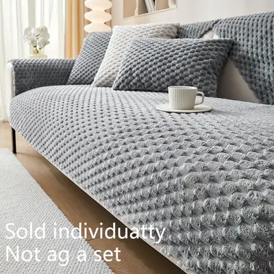 Solid Color Sofa Cushion Cover, 1 Count Non-slip Sofa Seat Cover, Dust Proof Sofa Seat Protector, Home Couch Decor Supplies f...
