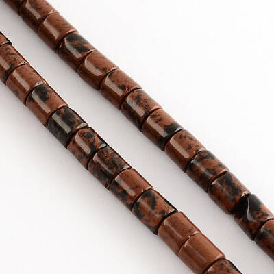 Natural Mahogany Obsidian Stone Bead Strands