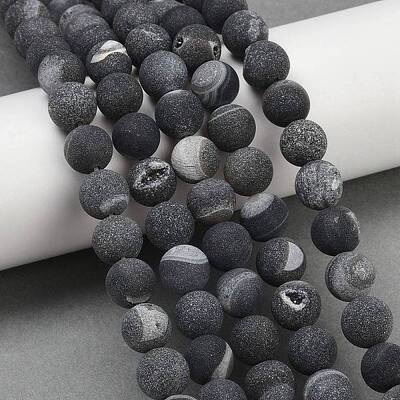 Natural Druzy Agate Beads Strands
