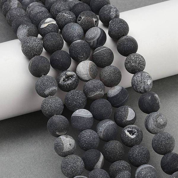 Natural Druzy Agate Beads Strands