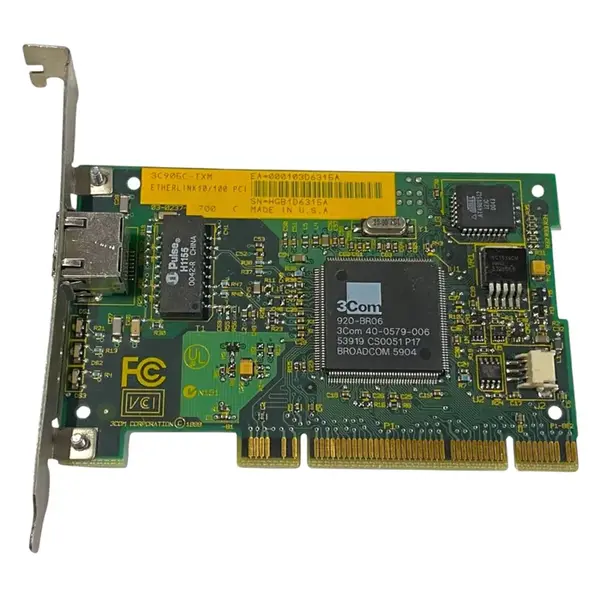3C905C-TXM-7 3Com Fast EtherLink XL Single-Port RJ-45 100Mbps 10Base-T/100Base-TX Fast Ethernet PCI Network Adapter