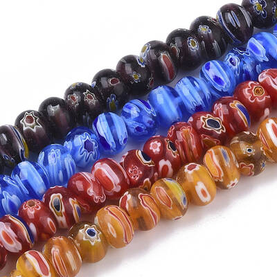 Handmade Millefiori Glass Beads Strands