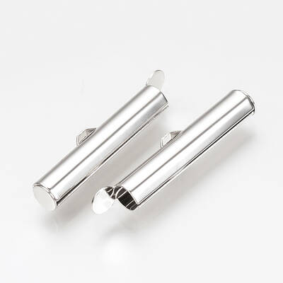 Brass Slide On End Clasp Tubes