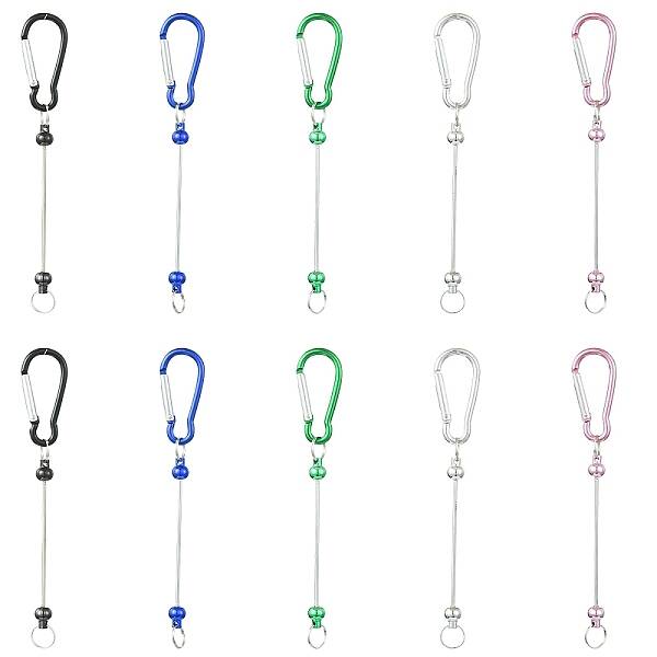 10Pcs 5 Colors Aluminum Climbing Carabiners