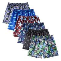 【JupiterSecret】6pcs Mens Satin Boxer Shorts Pack, Silk Feeling