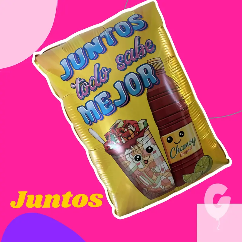 Juntos Fruit Cup rectangular Mylar Balloon