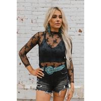Lace Mesh Sheer Top