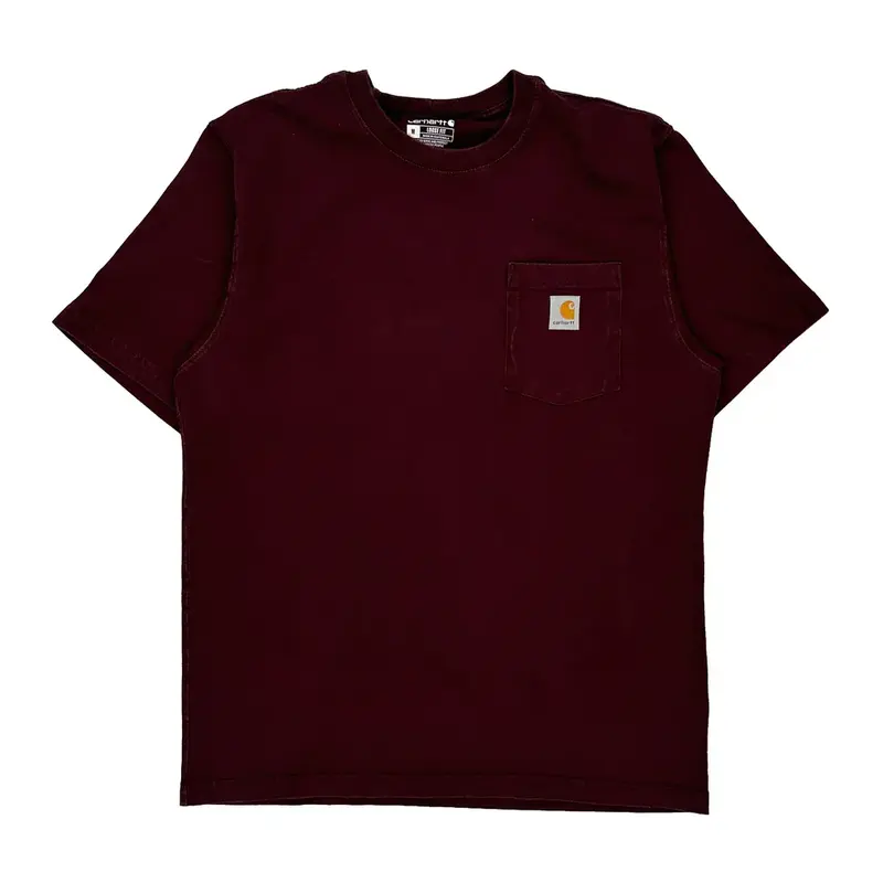 Carhartt T-Shirt - Medium Burgundy Cotton