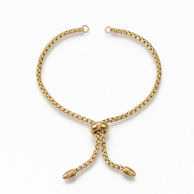 Ion Plating(IP) Adjustable 304 Stainless Steel Slider Bracelets Making