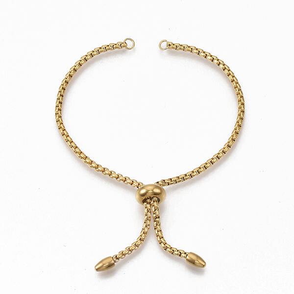 Ion Plating(IP) Adjustable 304 Stainless Steel Slider Bracelets Making