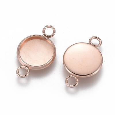 201 Stainless Steel Cabochon Connector Settings