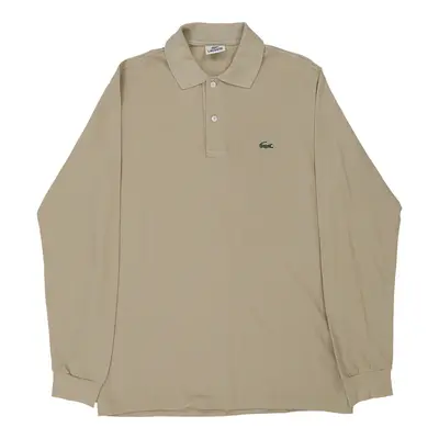 Lacoste Long Sleeve Polo Shirt - Medium Beige Cotton
