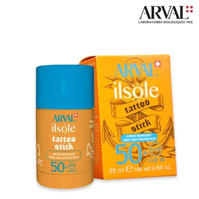 Arval the sun - stick spf50+ 25ml-protective tattoo stick