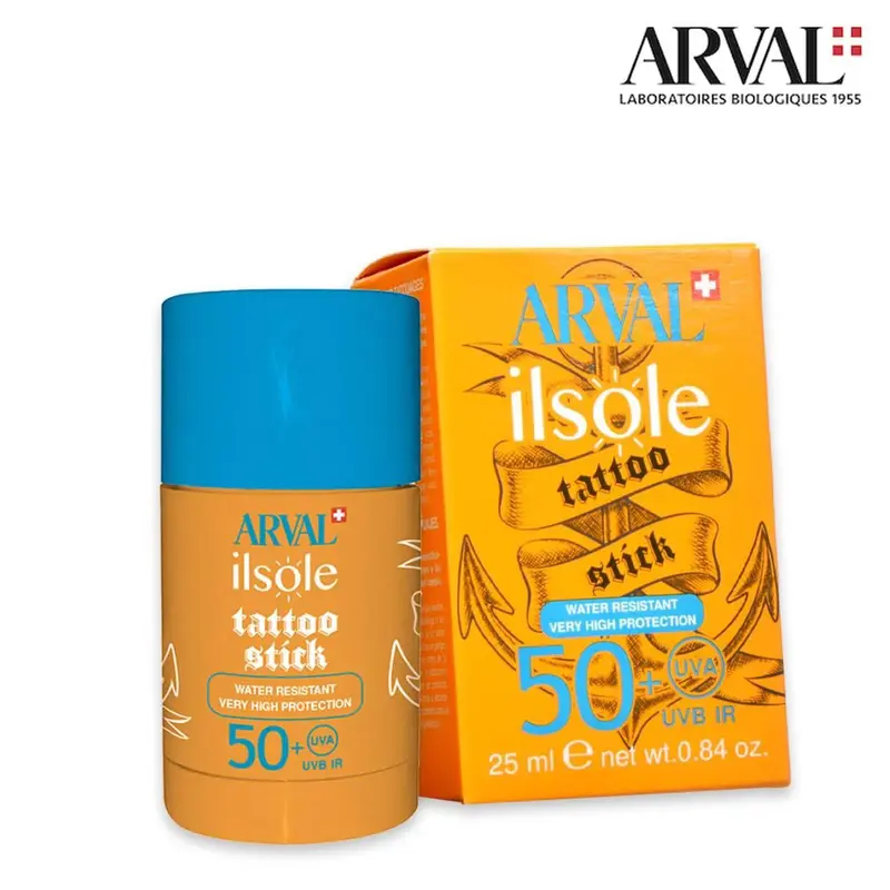 Arval the sun - stick spf50+ 25ml-protective tattoo stick
