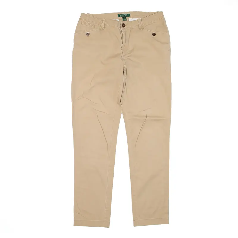 LAUREN RALPH LAUREN Trousers Beige Slim Tapered Womens W28 L27