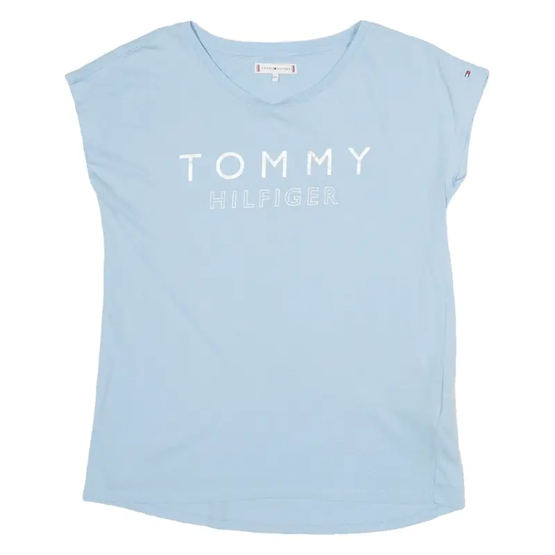 TOMMY HILFIGER Womens Vest Blue Sleeveless UK 14