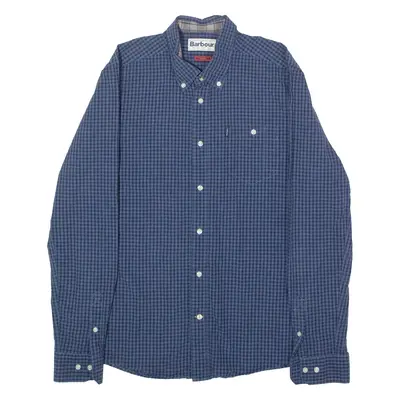 BARBOUR Ashwood Slim Fit Mens Shirt Black Gingham Long Sleeve S