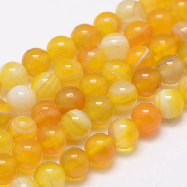 Natural Striped Agate/Banded Agate Bead Strands