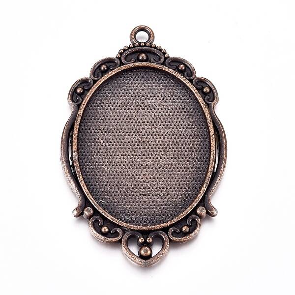 Tibetan Style Alloy Pendant Cabochon Settings