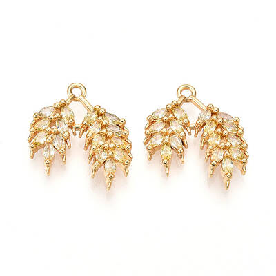 Brass Micro Pave Cubic Zirconia Pendants