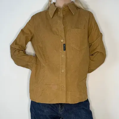 Dolce & Gabbana Cord Shirt - XL Beige Cotton