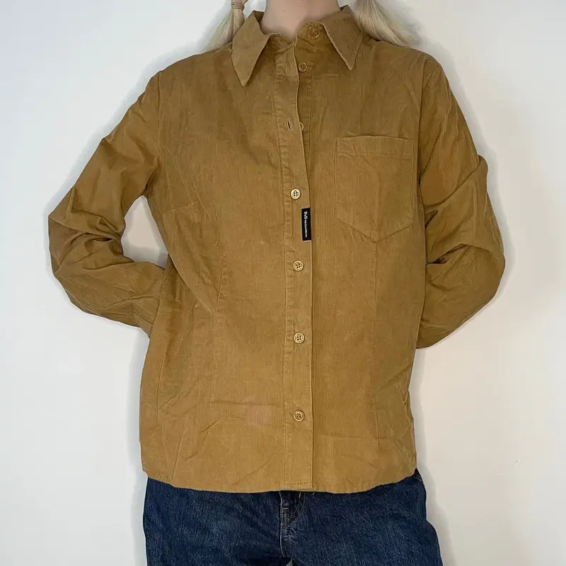 Dolce & Gabbana Cord Shirt - XL Beige Cotton