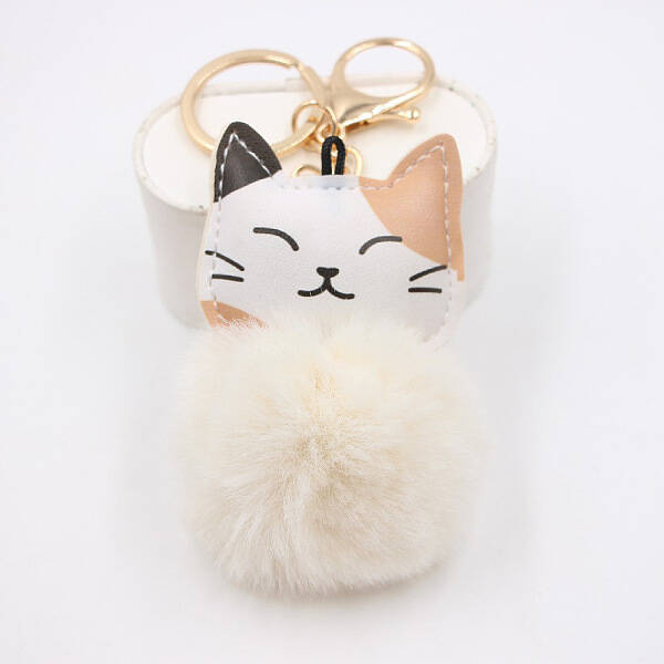 Cute Cat Keychain Plush Pendant for Bags and Wallets
