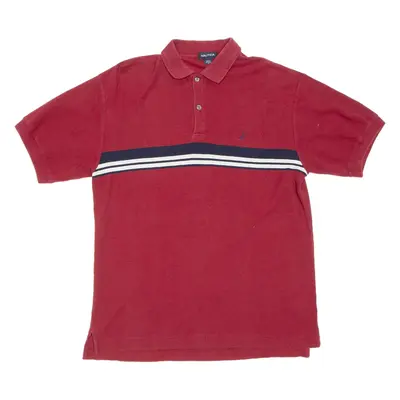 NAUTICA Mens Polo Shirt Red L