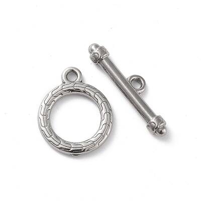 Non-Tarnish 304 Stainless Steel Ring Toggle Clasps