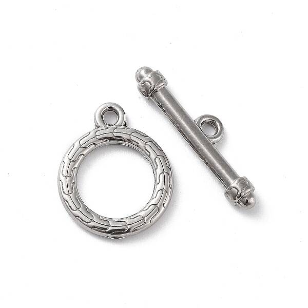 Non-Tarnish 304 Stainless Steel Ring Toggle Clasps