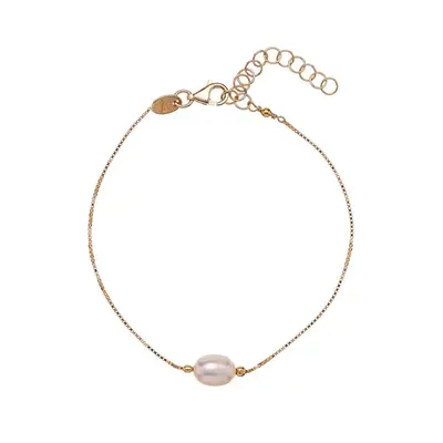 Alisia Delicate gold-plated bracelet with real pearl AL3707-Gold