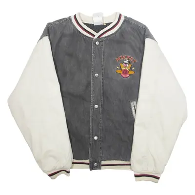 DISNEY Womens Bomber Jacket Grey S