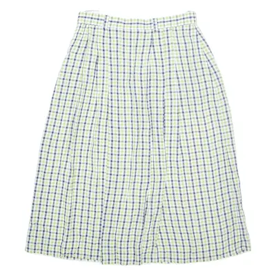 WALBUSCH Womens A-Line Skirt Green Midi Gingham UK 16