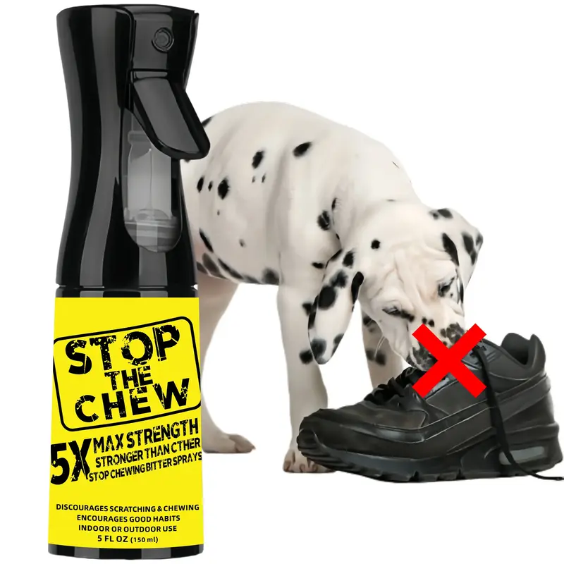 Stop The Chew Spray 5X Strength Anti Chew Sprayfor Dogs - No Chew Spray for Puppies - AlcoholFree Dog Deterrent Spray - Bitte...