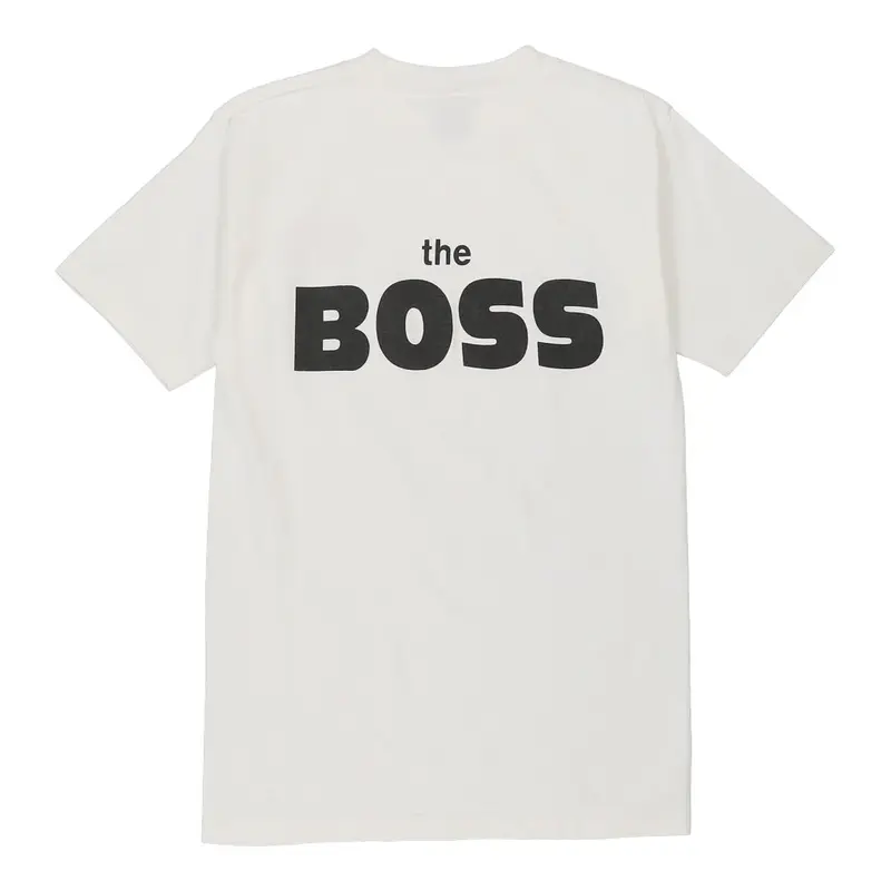 Single Stitch The Boss. Bristol Graphic T-Shirt - Medium White Cotton