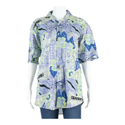 Womens Printed Shirt Purple Crazy Pattern S