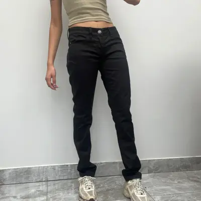 Guess Trousers - 30W UK 8 Black Cotton