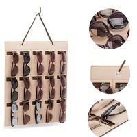 15 Grid Glasses Storage Bag, Sunglasses Display Stand, Foldable Glasses Storage Bag, Portable Sunglasses Organizer, Home Orga...
